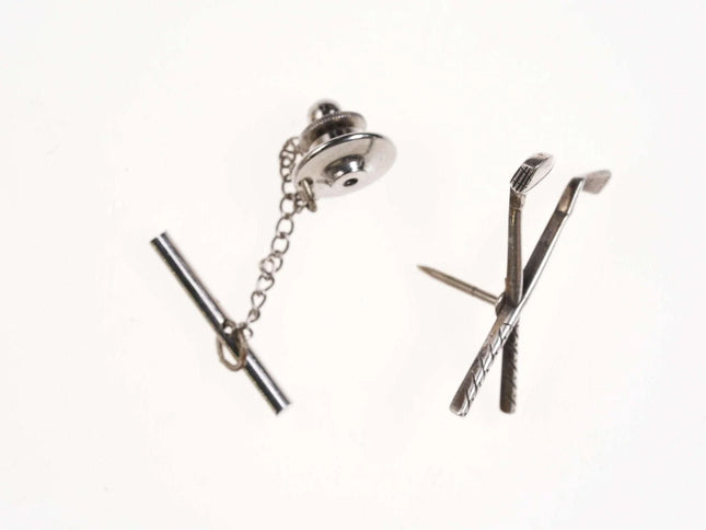 retired James Avery sterling Golf Clubs Tie Tac/Lapel pin - Estate Fresh Austin