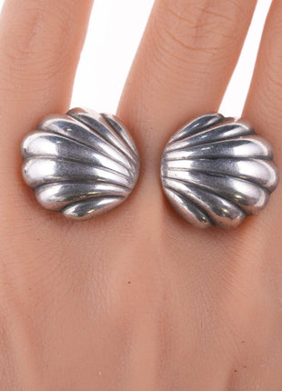 Retired James Avery Sterling shell earrings - Estate Fresh Austin