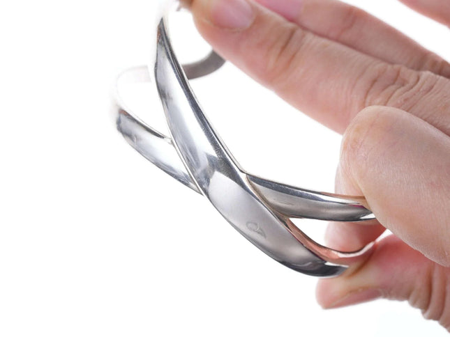 Retired James Avery Sterling X Infinity cuff bracelet - Estate Fresh Austin