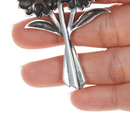 Retired James Avery sunflower brooch in sterling pin - Estate Fresh Austin