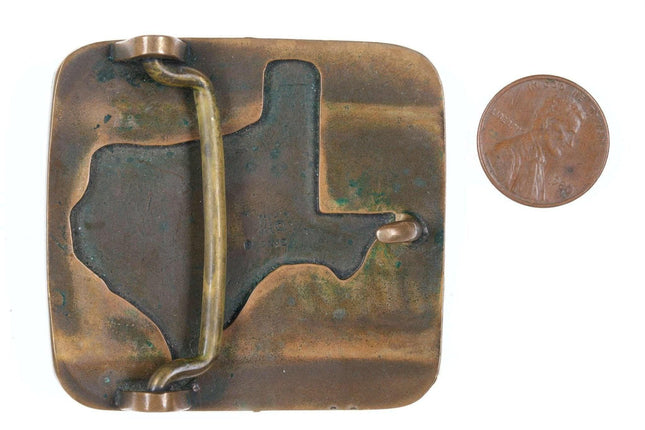 Retired James Avery Texas Bronze Belt Buckle - Estate Fresh Austin
