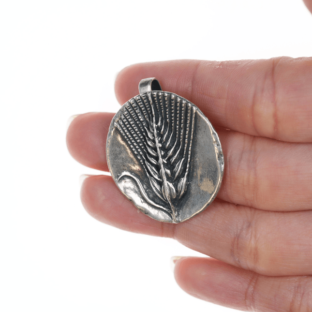 Retired James Avery Wheat pendant in sterling - Estate Fresh Austin