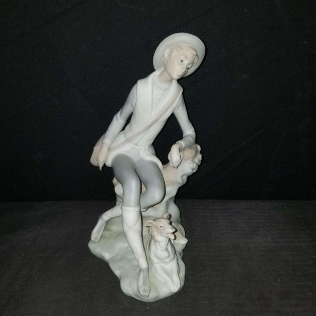 Retired Lladro Shepherd Boy With Dog Figure 4659 C.1969 Rare Early Impressed Mar - Estate Fresh Austin