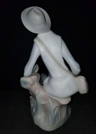 Retired Lladro Shepherd Boy With Dog Figure 4659 C.1969 Rare Early Impressed Mar - Estate Fresh Austin