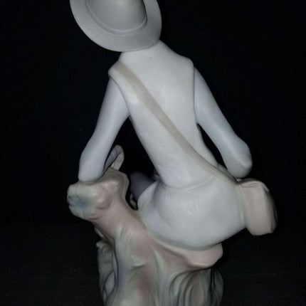 Retired Lladro Shepherd Boy With Dog Figure 4659 C.1969 Rare Early Impressed Mar - Estate Fresh Austin