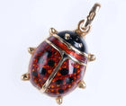 Retro 14k Gold Enamel Ladybug Pendant - Estate Fresh Austin