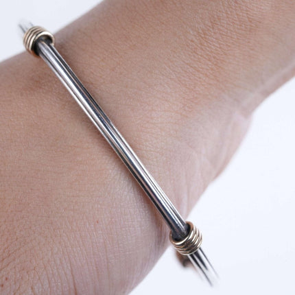 Retro 14k/sterling wire bangle - Estate Fresh Austin