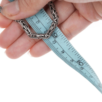 Retro 18" 5mm Sterling Byzantine chain - Estate Fresh Austin