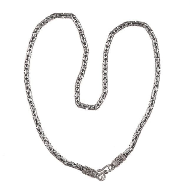 Retro 18" 5mm Sterling Byzantine chain - Estate Fresh Austin