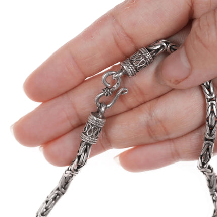 Retro 18" 5mm Sterling Byzantine chain - Estate Fresh Austin