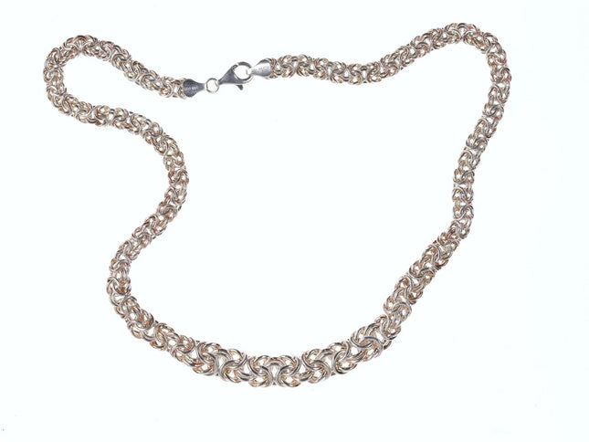 Retro 18" Sterling Byzantine necklace - Estate Fresh Austin