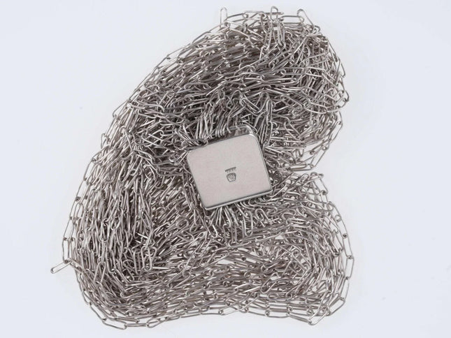 Retro 28" Tane Modernist Sterling Mesh necklace 1" wide - Estate Fresh Austin