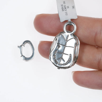 Retro Barry Kieselstein Cord 14k/Sterling turtle pendant - Estate Fresh Austin