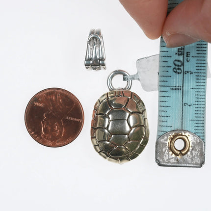 Retro Barry Kieselstein Cord 14k/Sterling turtle pendant - Estate Fresh Austin