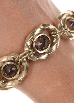 Retro Chunky Sterling Turkish Vermeil bracelet - Estate Fresh Austin