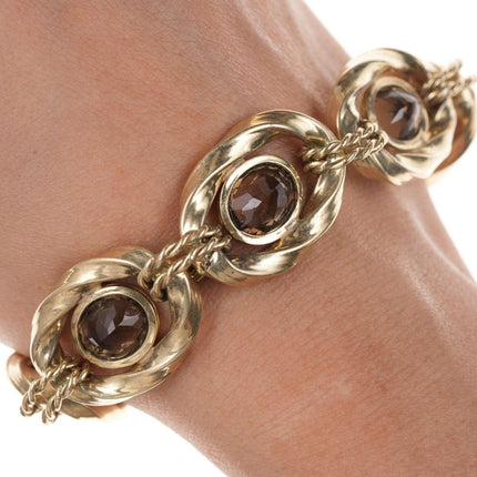 Retro Chunky Sterling Turkish Vermeil bracelet - Estate Fresh Austin