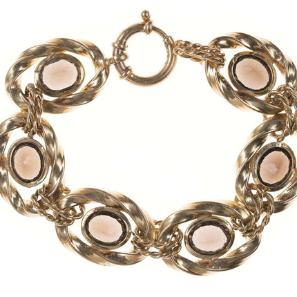 Retro Chunky Sterling Turkish Vermeil bracelet - Estate Fresh Austin