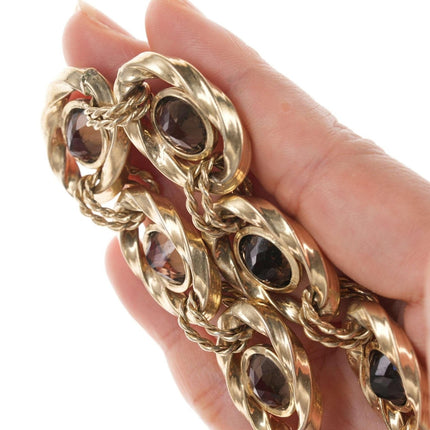 Retro Chunky Sterling Turkish Vermeil bracelet - Estate Fresh Austin