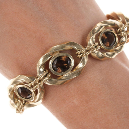 Retro Chunky Sterling Turkish Vermeil bracelet - Estate Fresh Austin