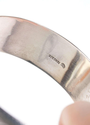 Retro engraved sterling bangle - Estate Fresh Austin