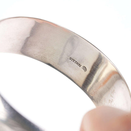 Retro engraved sterling bangle - Estate Fresh Austin