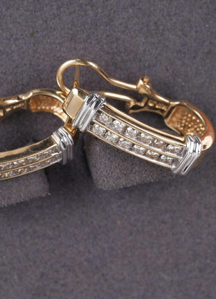 Retro Estate 14k Diamond french clip earrings - Estate Fresh Austin