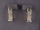 Retro Estate 14k Diamond french clip earrings - Estate Fresh Austin
