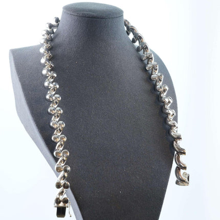 Retro Heavy Italian sterling necklace - Estate Fresh Austin