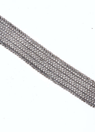 Retro Indo KC Sterling woven thick bracelet - Estate Fresh Austin