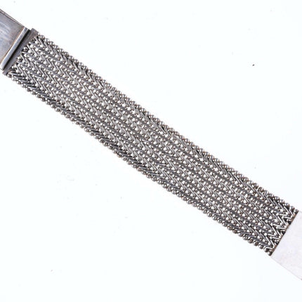 Retro Indo KC Sterling woven thick bracelet - Estate Fresh Austin