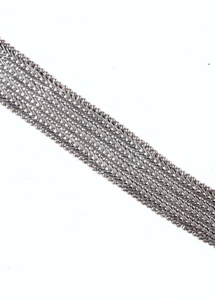 Retro Indo KC Sterling woven thick bracelet - Estate Fresh Austin