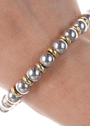 Retro Italian sterling beaded bracelet - Estate Fresh Austin