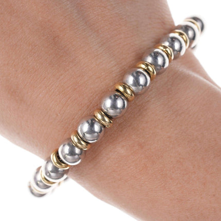 Retro Italian sterling beaded bracelet - Estate Fresh Austin