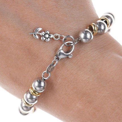 Retro Italian sterling beaded bracelet - Estate Fresh Austin