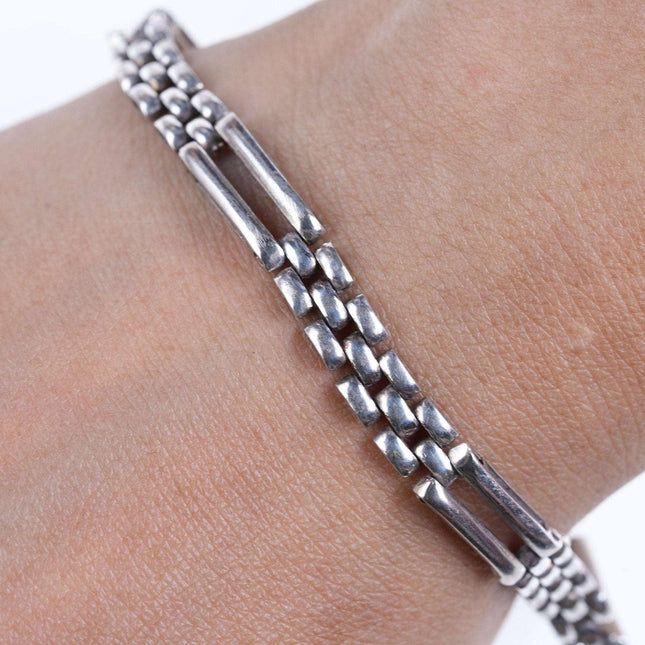 Retro Italian sterling link bracelet - Estate Fresh Austin