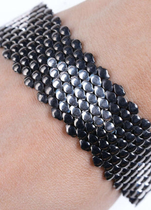 Retro Italian sterling mesh bracelet - Estate Fresh Austin