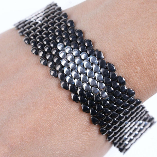 Retro Italian sterling mesh bracelet - Estate Fresh Austin