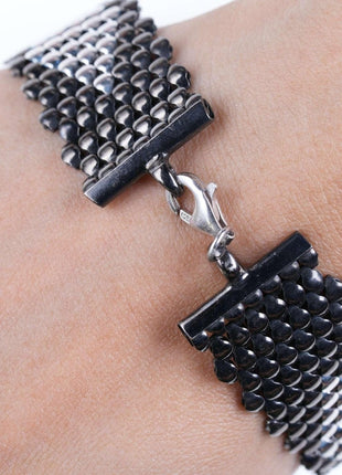 Retro Italian sterling mesh bracelet - Estate Fresh Austin