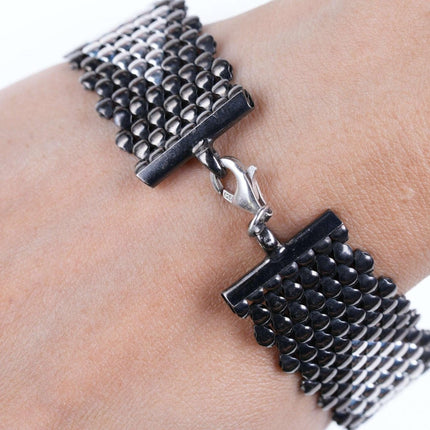 Retro Italian sterling mesh bracelet - Estate Fresh Austin