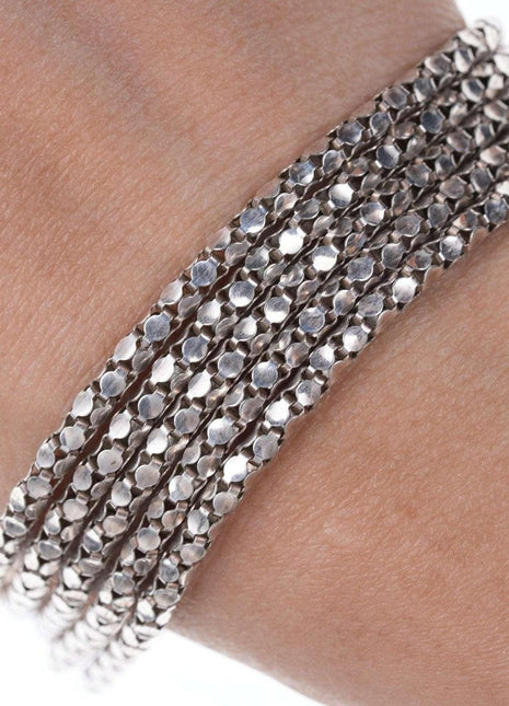 Retro Italian Sterling multi - strand bracelet - Estate Fresh Austin