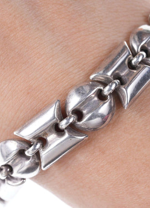 Retro Italian sterling silver link bracelet s - Estate Fresh Austin