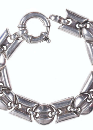 Retro Italian sterling silver link bracelet s - Estate Fresh Austin