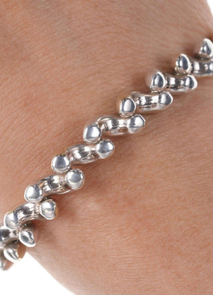 Retro Italian sterling silver link bracelet - Estate Fresh Austin