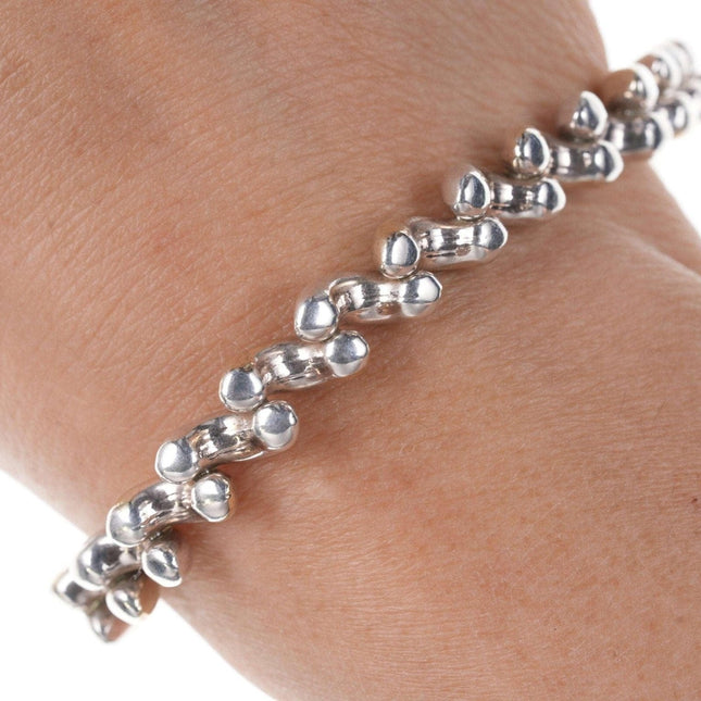 Retro Italian sterling silver link bracelet - Estate Fresh Austin