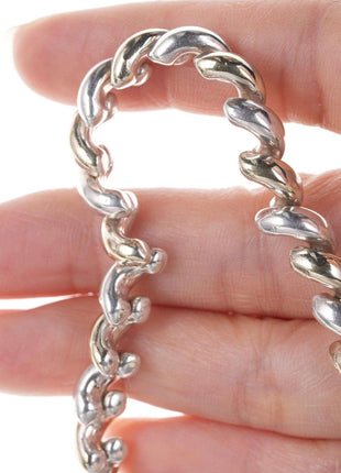 Retro Italian sterling silver link bracelet - Estate Fresh Austin