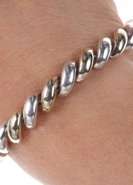 Retro Italian sterling silver link bracelet - Estate Fresh Austin