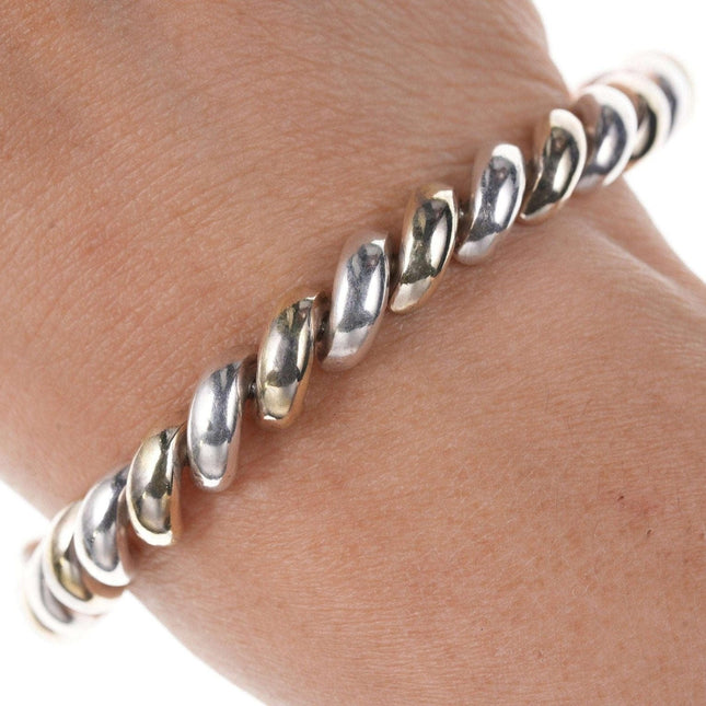 Retro Italian sterling silver link bracelet - Estate Fresh Austin