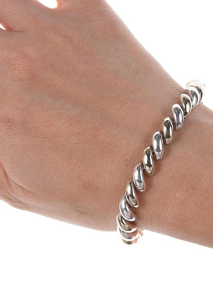 Retro Italian sterling silver link bracelet - Estate Fresh Austin