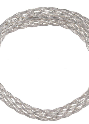 Retro Italian Woven sterling herringbone necklace - Estate Fresh Austin