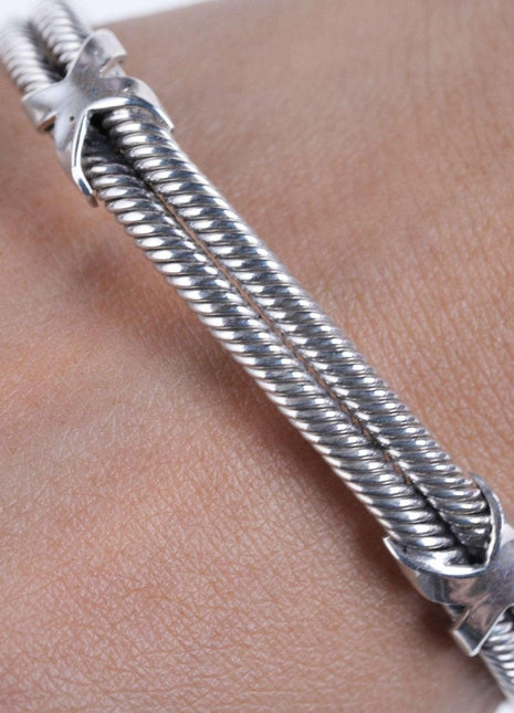 Retro Mexican Sterling Cuff Bracelet - Estate Fresh Austin